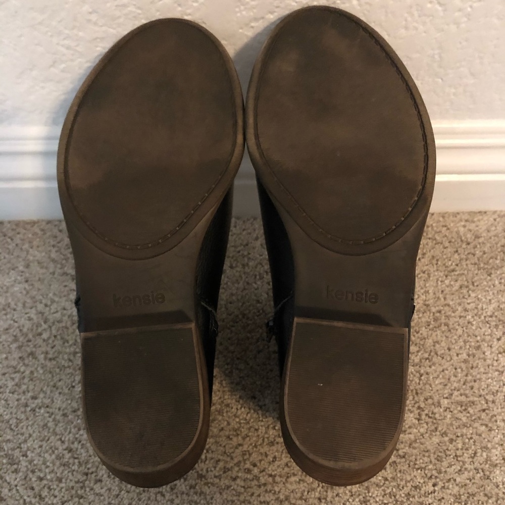 Kensie Black Leather Ankle Boots - Picture 5 of 7